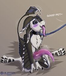 1nfer0 absurd_res anthro avali big_penis blush bondage collar genitals hi_res hypnosis leash leash_pull leashed_collar male mind_control penis petplay roleplay solo submissive submissive_male