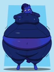 big_breasts blueberry_inflation breasts female furry huge_breasts inflation lj_caffie my_little_pony thick_thighs wide_hips