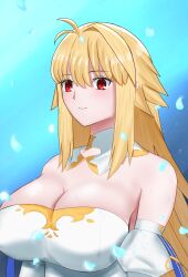 alternate_breast_size archetype_earth arcueid_brunestud big_breasts blonde_hair blush breast_focus breasts breasts_bigger_than_head cleavage dress huge_boobs huge_breasts large_boobs large_breasts long_hair melty_blood red_eyes tsukihime vampire vampire_girl