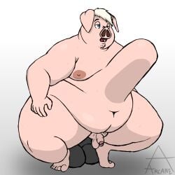 2024 absurd_res anal anal_masturbation anal_sex anthro arkaneanarchist_(artist) balls belly big_belly big_breasts breasts colored crouching digital_drawing_(artwork) digital_media_(artwork) domestic_pig erection genitals hair hi_res huge_hips huge_thighs humanoid_hands hyper hyper_sex_toy male male_penetrated mammal masturbation moobs nipples nude obese obese_anthro obese_male open_mouth overweight overweight_anthro overweight_male penetration penis pink_body pink_skin sex sex_toy simple_background stomach_bulge suid suina sus_(pig) thick_thighs white_hair wide_hips