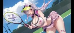 aeons_echo big_boobs female hypnos_(aeons_echo) nutaku tagme tenis_outfit transparent_clothing video