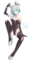 big_breasts blue_eyes bunny_ears bunny_girl bunnysuit ico_(mega_man) mega_man mega_man_x mega_man_x_dive robot_girl ryncka white_hair