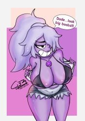 amethyst_(steven_universe) cartoon_network flashing flashing_breasts gerjm smiling steven_universe tagme