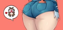 1girls 2021 artsheops ass ass_focus ass_shot back_view big_ass big_butt blue_eyes booty_shorts brown_hair bubble_ass bubble_butt close-up cute female female_focus female_only game_freak hat hi_res hilda_(pokemon) huge_ass huge_butt jean_shorts large_ass large_butt long_hair long_ponytail nintendo pokemon pokemon_bw ponytail rotom rotom_phone short_shorts shorts slut slutty_outfit speech_bubble spoken_heart teenager thick_ass thick_thighs thighs white_hat whore wide_hips young