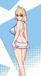 ahoge animated animated arcueid_brunestud ass big_ass big_breasts blonde_hair blush breasts color female full_body grabbing grabbing_ass groping_ass holding holding_ass huge_ass huge_breasts legs looking_at_viewer melty_blood meme meme_attire meme_clothing pixel_art raptorbr_ raptorbr_(artist) red_eyes squeezing squeezing_butt thick_thighs tsukihime type-moon vampire vampire_girl virgin_killer_sweater wide_hips winking