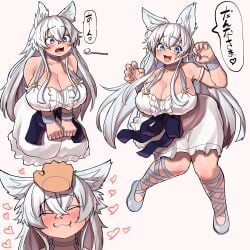 big_breasts breasts cleavage female furry huge_breasts kagarimachi_ame tagme thick_thighs wide_hips