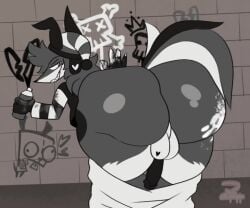 1boy 2025 2d 2d_animation against_wall animated animation anthro ass balls bending_over bent_over big_ass black_hair bottom_heavy bouncing_ass bubble_ass bubble_butt clothing edit edited emo fat_ass femboy furry furry_only gay genitals gluteal_fold googlelover graffiti graffiti_on_wall hat huge_ass jiggle jiggling_ass large_ass long_sleeves longer_than_10_seconds looking_at_viewer looking_back male male_only massive_ass mooning paint pants pants_down penis presenting presenting_hindquarters punk shirt shorter_than_20_seconds shorter_than_30_seconds showing_off showing_off_ass smile smug smug_grin solo sound sound_edit sound_effect spray_can spray_paint tagme tail thick_ass thick_thighs thunder_thighs twerking video wide_hips wobbling_ass zyfoh