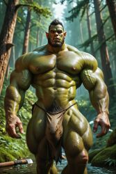 ai_generated almost_naked almost_nude ass axe bara bara_tits barely_clothed barely_covered big_ass big_butt big_muscles big_pecs bubble_butt enormous_ass enormous_butt fat_ass fat_butt forest gay gigantic_ass gigantic_butt glistening glistening_body glistening_skin green_body green_skin huge_ass huge_butt huge_muscles large_ass large_butt large_muscles large_pecs male male_only massive_ass massive_butt mostly_nude mostly_nude_male muscles muscular muscular_anthro muscular_arms muscular_ass muscular_back muscular_legs muscular_male muscular_thighs nature nature_background orc orc_male outdoors partially_clothed shiny_ass shiny_body shiny_skin solo_male thick_ass thick_butt thick_thighs tusks veiny_muscles warrior warrior_skirt zodoai