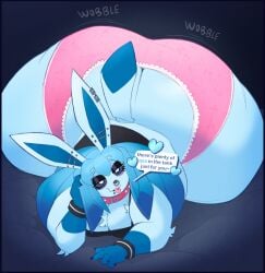 1boy 1femboy 2025 aimbot-jones anthro anthro_only ass ass_cleavage big_butt black_eyeshadow blue_body blue_fur blue_hair bottom_heavy bracelet butt_crack butt_jiggle clothing eeveelution english_text eyeshadow femboy femboy_only front_view fur game_freak generation_4_pokemon glaceon hair hi_res huge_butt huge_hips huge_thighs hyper hyper_butt hyper_hips hyper_thighs jewelry jiggling lying makeup male male_glaceon male_only motion_lines nintendo on_front onomatopoeia piercing pokemon pokemon_(species) seductive sera_(aimbot-jones) solo solo_anthro solo_femboy solo_focus solo_male text thick_thighs tongue tongue_out tongue_piercing underwear wide_hips