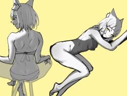 1girls back back_view bikini bodysuit breasts cat_ears catgirl dimples_of_venus female female_focus female_only marthabucks multiple_poses nia nipples nipples_visible_through_clothing pinup see-through see-through_clothing short_hair small_breasts smug smug_face solo solo_female solo_focus swimsuit swimwear thighs thin_female translucent translucent_clothing xenoblade_(series) xenoblade_chronicles_2 yellow_eyes