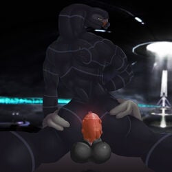 2d absurd_res alien anal arbiter arby ass balls danjen duo faceless_male gay halo_(series) hi_res male mandibles penetration penis sangheili video_games