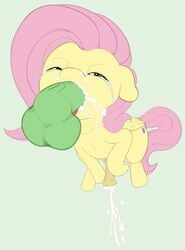 2014 animal_genitalia balls cum cum_in_mouth cum_inside cutie_mark deep_throat deepthroat dickgirl disembodied_penis duo equine erection fellatio fluttershy_(mlp) friendship_is_magic fur hair horse horsecock intersex long_hair male mammal my_little_pony nude oral pegasus penis pink_hair pony sex straight_hair wings yellow_fur zippysqrl