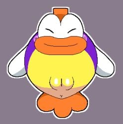 anthro anus cheep_cheep female feral fish marine mario_(series) nintendo purple_body pussy slem smile solo sushie yellow_body