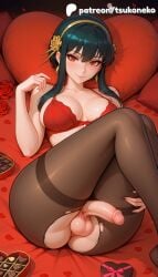 1futa 2026 ai_assisted ai_generated anime artist_name blush breasts bust cock dick earrings explicit flower futanari hi_res high_quality high_resolution highres long_hair pantyhose patreon patreon_username penis petals pillow red_eyes red_flower red_rose rose rose_petals smile spy_x_family stable_diffusion testicles torn_clothes torn_legwear tsukoneko uncensored valentine's_day valentines_day watermark yor_briar yor_forger