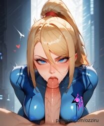 ai_generated anime blowjob female metroid nintendo ozziru samus_aran