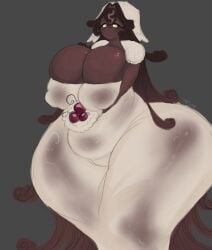 black_forest_cookie cookie_run cookie_run_kingdom female huge_ass huge_breasts hyper self_upload sweating toxundercover wet_clothes