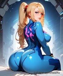 ai_generated anime ass ass_focus female metroid nintendo ozziru samus_aran