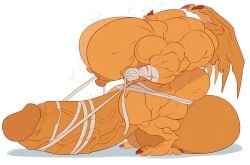anthro balls balls_on_floor bodybuilder boner breath_of_fire breath_of_fire_iii erection garr_(breath_of_fire) highres hyper hyper_balls hyper_cock hyper_genitalia hyper_pecs hyper_pectorals hyper_penis hyper_testicles male male_only muscles muscular muscular_arms muscular_male muscular_thighs musk musk_clouds nude penis penis_on_floor penis_on_ground remert scalie solo solo_male sweat sweating wings