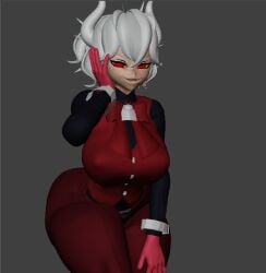 3d 3d_animation animated ass bedroom_eyes beelzebub_(helltaker) big_ass blender helltaker huge_ass looking_at_viewer pose smiling thick_thighs