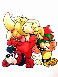 2014 2boys anal anal_sex anus ass balls bara big_dom_small_sub bowser bowserboy101 canine claws collar crossover cum duck_hunt duck_hunt_dog duo erection fur furry furry_only hair horn koopa male mammal mario_(series) nintendo penetration penis reptile scalie sex shell size_difference spikes super_smash_bros. teeth white_background yaoi