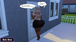 3d big_ass black_female caption comic comic_page ebony english english_text gilf grandma grandmother granny huge_ass jacylnn_singleton(sim_doe) long_hair massive_ass old_woman older_female original_characters sims sims4 sims_4 speech_bubble speech_bubbles taylor_singleton(sim_doe) the_sims the_sims_4 thick_ass thick_thighs white_hair