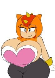 bodysuit momiji_(artist) neckline rouge_the_bat_(cosplay) sega sonic_(series) sonic_the_hedgehog_(series) spandex_suit trip_the_sungazer voluptuous_female