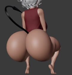 3d 3d_animation animated ass beelzebub_(helltaker) bouncing_ass bouncing_breasts bouncing_butt bubble_butt huge_ass jiggle no_sound tagme twerking video