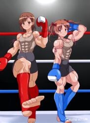 2d_animation 2girls 5_seconds_long ai_animation ai_assisted ai_generated alternate_muscle_size animated asymmetrical_bangs asymmetrical_hair bangs bare_shoulders biceps big_muscles blue_boxing_gloves blue_footwear blue_legwear blush bow boxing_gloves boxing_ring breasts brown_eyes brown_hair closed_mouth collarbone covered_abs covered_navel covered_nipples feet female female_only footwear full_body glow_(g10w) grey_background grey_shorts grey_tank_top hairbow hand_up headband height_difference human human_only kickboxing kickboxing_socks kling_ai legwear long_hair looking_at_viewer medium_bangs medium_hair misaka_mikoto mp4 multiple_females multiple_girls muscle muscle_girl muscles muscular muscular_arms muscular_female muscular_legs muscular_thighs nipples_visible_through_clothing pink_headband pink_ribbon red_bow red_boxing_gloves red_footwear red_legwear ribbon ribbons shiny_skin shirai_kuroko short_shorts shorter_than_10_seconds skin_tight small_breasts smile standing standing_on_one_leg tank_top teenage_girl teenager third-party_edit to_aru_kagaku_no_railgun to_aru_majutsu_no_index toaru_kagaku_no_railgun toaru_majutsu_no_index toes twintails v-shaped_eyebrows vertical_video video watermark