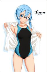 1girls 2d 2d_(artwork) 2d_artwork bikini black_bikini black_one-piece_swimsuit black_swimsuit black_swimwear blue-eyed_female blue-haired_female blue_bikini blue_eyebrows blue_eyes blue_hair blue_one-piece_swimsuit blue_swimsuit blue_swimwear blush blush_face blushing_at_viewer blushing_female breasts digital digital_art digital_drawing digital_drawing_(artwork) digital_media digital_media_(artwork) female female_focus female_only fingernails fingers glasses glasses_on_face glasses_on_head groin hair_between_eyes head_tilt high_resolution highres inguinal_crease inguinal_ligament lean_figure looking_at_viewer naked_shirt narrow_waist one-piece_swimsuit open_clothes open_clothing open_shirt open_topwear petite petite_body petite_breasts petite_female petite_girl petite_tits semi-rimless_glasses shirt shoulders shugo19 sidelocks simple_background sinon slender_body slender_waist slim_waist small_breasts solo standing swimsuit swimwear sword_art_online thigh_gap thighs tilted_head unbuttoned unbuttoned_shirt upper_body white_background white_shirt white_topwear