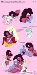 alternate_hairstyle amethyst_(steven_universe) areolae balls breasts cartoon_network dark_skin erect_nipples erection female fingering futanari garnet_(steven_universe) gem_(species) gem_fusion group group_sex heterochromia intersex large_breasts multi_eye mysteriousfoxgirl nipples nude opal_(steven_universe) pearl_(steven_universe) penis polyamory pussy rough sex size_difference smooth_skin steven_universe threesome yuri