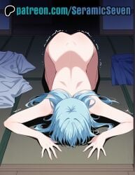1boy 1femboy 2025 2d ai ai_generated all_fours anime anime_style blue_hair bowing bowing_before_viewer bowing_down completely_naked completely_nude dogeza femboy hands_on_floor hands_on_ground head_against_ground head_down long_hair naked nude on_floor rimuru_tempest seramic_seven solo solo_focus submissive surrendering tensei_shitara_slime_datta_ken that_time_i_got_reincarnated_as_a_slime trembling