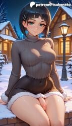 kirigaya suguha from christmas by tsukoneko