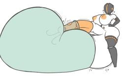 1futa android aplovestudio balls breasts caution_symbol condom condom_balloon condom_filling cum ejaculation erection excessive_cum futa_only futanari gigantic_balls horsecock huge_breasts huge_cock humanoid hyper_balls hyper_cock nude orgasm original_character oversized_balls penis robot_girl smooth_balls smooth_penis solo solo_female standing text