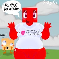 blocky (bfdi) from battle for dream island by sp0nge0z