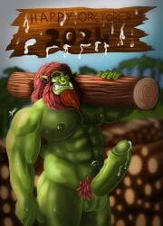 artist ass balls ballsack bara bara_ass bara_tiddies bara_tits barazoku beard big_ass big_balls big_butt big_muscles big_penis completely_naked completely_naked_male completely_nude completely_nude_male facial_hair facial_piercing foreskin gay gay_male green-skinned_male green-skinned_orc green_body green_skin hairy hairy_ass hairy_chest hairy_legs hairy_male male male_focus male_nipples male_only male_pubic_hair manly manly_gay muscular_male naked niples nude orc orc_male orctober penis roxds93 solo_male teeth_visible tusks yaoi