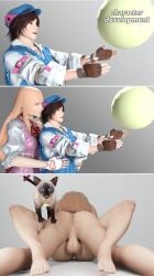 3d blender_cube canon_couple emilie_de_rochefort female futa_on_female futanari girlfriends instant_loss_2koma kazama_asuka mating_press meme reddit reddituser salt_(tekken) tekken tekken_8