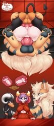 1girls 2_on_1 2boys 3some anal_penetration anal_sex arcanine ass ass_focus ass_up balls ballsack bite biting bitting_ass black_fur blowjob booty breast_squish breasts canine canine_genitalia canine_on_human canine_penis clothed clothed_female clothed_sex cock comic comic_page comic_panel comic_strip courtney_(pokemon) cum cum_in_ass cum_in_pussy cum_inside devil_tail doggy_style doggy_style_position doggystyle_position face_down_ass_up female female_penetrated feral feral_on_human feral_penetrating feral_penetrating_human finished finishing_move fluffy_tail from_behind full_body fully_clothed group group_sex groupsex hood hood_up hoodie horn horns hot_dogging houndoom hourglass_figure human human_penetrated jizz knot knotted knotted_penis knotting legs_wrapped_around_partner licking licking_penis light-skinned_female light_skin making_out male male/female male_penetrating male_penetrating_female male_pokemon/female_human nipple_suck nipples nyan_o_lantern(artist) orange_fur paizuri_under_clothes panties part_of_a_set part_of_comic pawpads paws pokémon_(species) pokemon pokemon_(species) pokephilia pressed_against purple_eyes purple_hair red_dress sandwich_position sex sex_from_behind sharp_teeth striped_fur sucking_breast sucking_nipples sweater_dress tan_fur team_magma tears tears_of_pleasure testicles thighs threesome titfuck_under_clothes titjob underwear vaginal_penetration