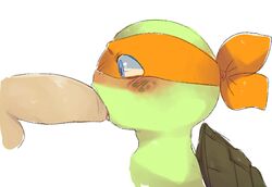 anthro disembodied_penis duo gay male michelangelo nanamii oral penis reptile scalie sex teenage_mutant_ninja_turtles turtle