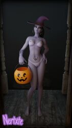 3d blender breasts door halloween nertxte nude overwatch overwatch_2 trick_or_treat widowmaker