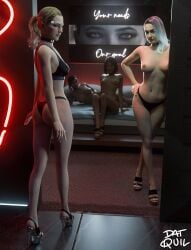 2024 3d 4girls android android_girl asian_female bed black_bikini black_panties bob_cut bra brothel caucasian_female chloe_(detroit:_become_human) choker club dark-skinned_female detroit:_become_human high_heels indoors inviting inviting_to_sex light-skinned_female looking_at_viewer looking_back looking_back_at_viewer lying_on_bed multiple_girls north_(detroit:_become_human) panties panties_only ponytail pov prostitute prostitution quilsfm sitting_on_bed tagme topless topless_female waiting