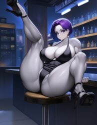 ai_generated big_breasts heels raven_(dc)muscular_female