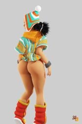 3d ass ass_focus big_ass capcom dark-skinned_female dark_skin human human_only lily_hawk street_fighter street_fighter_6 thick_ass thick_thighs