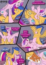 2014 alicorn animal_genitalia anus ass balls cheating comic cum cum_in_pussy cum_inside cum_on_balls cum_on_penis cum_pool da_goddamn_batguy dialogue english_text equine erection female flash_sentry friendship_is_magic horn horsecock male mammal my_little_pony open_mouth orgasm pegasus penetration penis princess_cadance_(mlp) pussy sex straight text tongue tongue_out vaginal_penetration vein veiny_penis wings