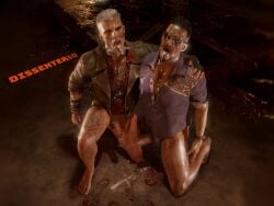 505_games bottomless bottomless_male cum cum_everywhere cum_splatter dead_by_daylight dissenter3d erect_penis gay jonah_vasquez kneeling kneeling_oral_position male male/male male_focus male_only tattooed_male tongue_out veiny_penis vittorio_toscano yaoi