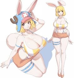 1girls 2023 2023s :3 absurd_res anthro armpits belly_button biped blonde_hair blonde_hair_female blood blush breasts brown_eyes carrot_(one_piece) cervina7_(artist) cheek_spots cleavage closed_mouth clothing cosplay female female_focus female_only fur furry furry_female hair hat headgear headwear highres lagomorph leporid looking_at_viewer mammal navel one_piece orange_skirt rabbit rabbit_ears rabbit_girl rabbit_tail shadow short_hair simple_background skirt smiling smiling_at_viewer solo solo_female solo_focus tail thick_thighs thigh_strap thighs tony_tony_chopper_(cosplay) white_background white_body white_fur wide_hips