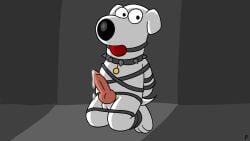 20th_century_fox 20th_century_studios animal_genitalia animal_penis anthro ball_gag balls bodily_fluids bondage bound brian_griffin canid canine canine_genitalia canine_penis canis collar cum digital_media_(artwork) domestic_dog ejaculation erection family_guy fur fuzzy_door_productions gag gagged genital_fluids genitals hands-free hands_behind_back hands_tied hands_tied_behind_back hi_res kneeling knot looking_at_viewer male mammal omatic penis restraints rope rope_bondage simple_background solo spiked_collar spikes white_body white_fur