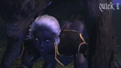 2014 3d animated areola balls breasts canine dark_elf duo elf erect_nipples erection female forced humanoid male mammal nipples penetration penis quick_e rape sex small_breasts source_filmmaker straight were werewolf