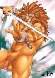 bomb_(artist) feline leo_(red_earth) lion male male_only mammal red_earth solo