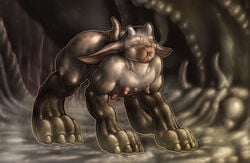 anus claws corruption hindpaw lagomorph male male_only mammal mot nipples nude paws rabbit shiny transformation