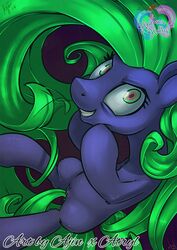 2014 ajin atryl equine female friendship_is_magic green_hair hair horse inviting long_hair mammal mane-iac_(mlp) masturbation multicolored_eyes my_little_pony pony power_ponies_(mlp) pussy solo